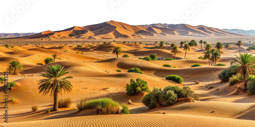 stunning desert landscape dunes sand mountains wavy sand surface transparent background 