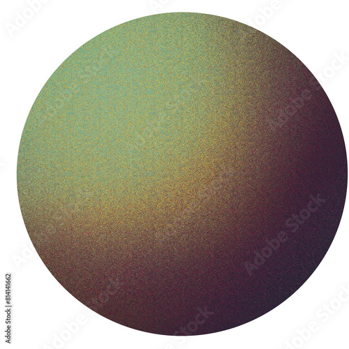 circle round with noisy grain background texture planet