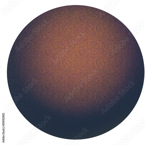 circle round with noisy grain background texture planet