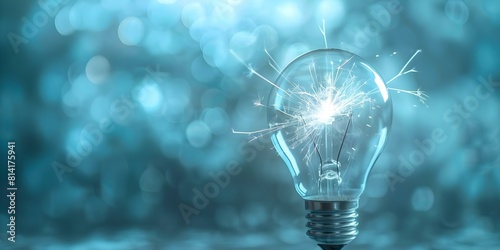 Sparking Creativity and Inspiration: A Light Bulb Symbolizing Brilliance. Concept Creativity, Inspiration, Light Bulb, Brilliance, Symbolism