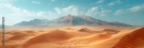 Landscape of candelarian desert realistic nature and landscape