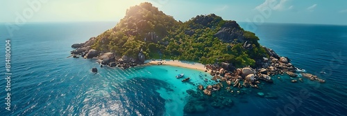 Landscape of Koh tao island in Thailand realistic nature and landscape