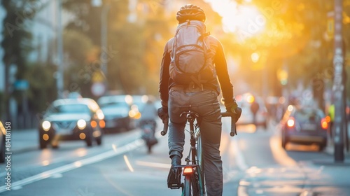 Urban Navigator: City Streets Conquered by Eco-Friendly Commuter (Cycling for Sustainability)