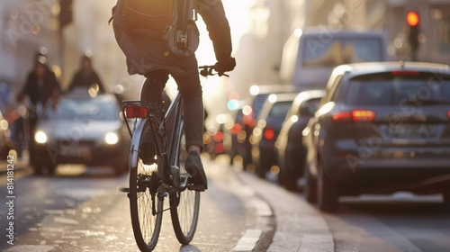 Urban Navigator: City Streets Conquered by Eco-Friendly Commuter (Cycling for Sustainability)
