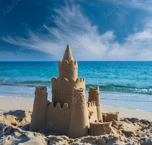 sandcastle on the beach