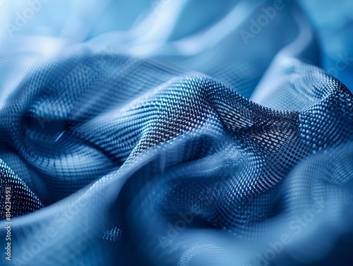 A closeup view of a hightech fabric weave