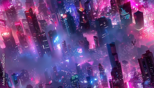 Explore a cyberpunk metropolis through the lens of a diminutive drone Capture the intricate neon-lit cityscape with angles that surprise and compel Embrace the fusion of futuristic