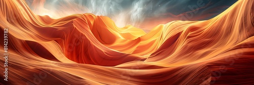 Light and textures inside Lower Antelope Canyon realistic nature and landscape