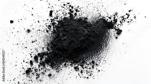 black paint splatter isolated on transparent background
