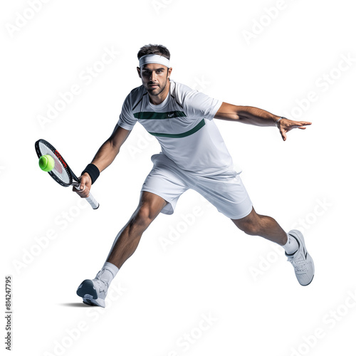 tennis player with ball