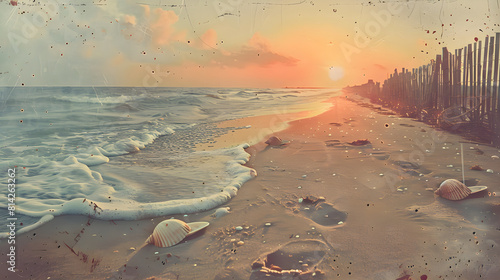 Vintage Beach Sunset - Unforgettable and Tranquil Moments by the Sea