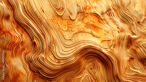 Artistic rendering of larch wood grain with abstract patterns for creative projects,