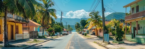 Local police in capital city St, John's in Antigua, St, Johns is the capital and key port of the Caribbean island nation of Antigua and Barbuda realistic nature and landscape