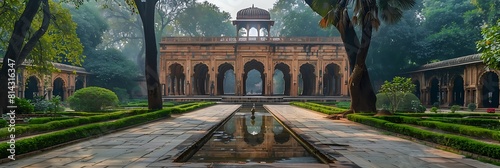 Lodi Gardens, New Delhi, India realistic nature and landscape