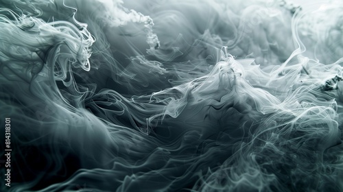 Abstract tendrils of smoke and mist intertwine in a surreal dance of fluid motion, creating an otherworldly landscape that evokes a sense of mystery and intrigue. abstract background