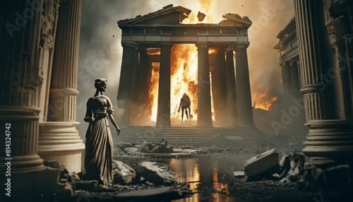"In the Embers of Olympus: Ultra-Detailed Rendering of Athena's Fading Glory" 