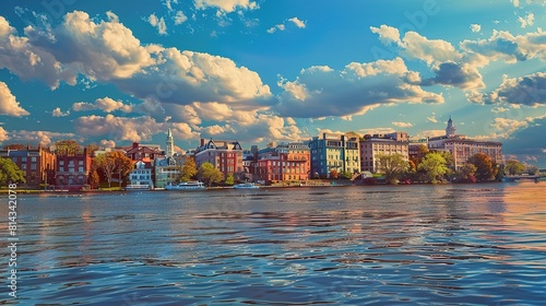 Glorious Georgetown, Washington DC, USA Skyline on the Potomac River