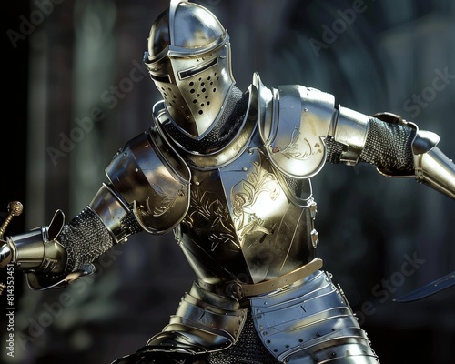 A knight in shining armor ready to charge into battle