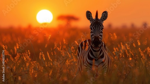 animal, Africa, mammal, striped, zebra, bush, grass, nature, outdoors, sunset, travel, African, conservation, crater, game, meadow, plain, stripe, sunrise, wilderness, wildlife, grassland, herd, kenya