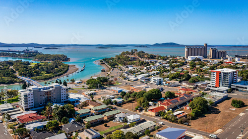 aerial view of Gladstone harbour and Auckland Creek, Queensland