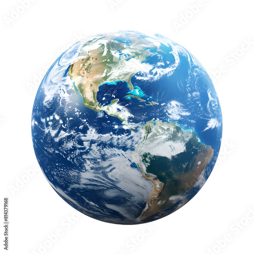 Earth Globe Isolated on transparent background