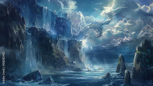 Splash background depicted as a scene from a fantasy novel