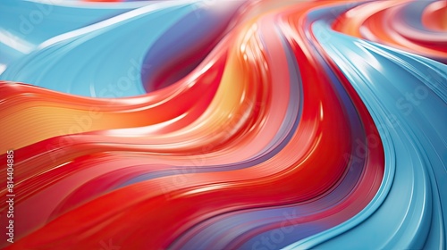 3d rendering of abstract flowing wavy liquid background