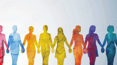 People of all colors holding hands, inclusive business mindset values dignity and respect for all individuals