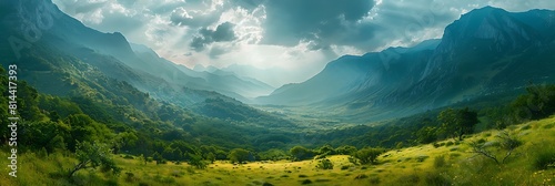 Mountain valley in Montenegro realistic nature and landscape