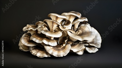 Oyster Mushrooms Close Up (Generative AI)