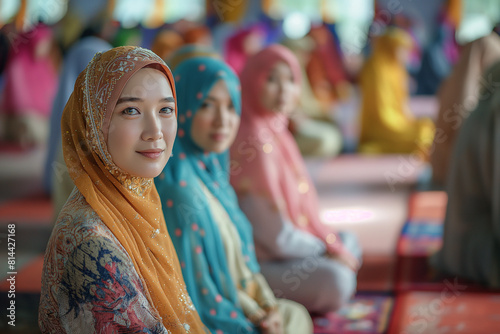Portrait of south east asia muslim women, morning prayer