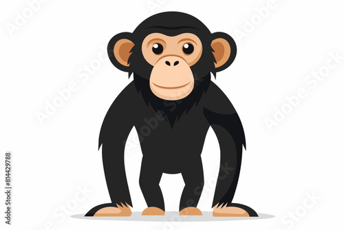 chimpanzee cartoon vector illustration