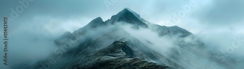 A Time Lapse of Clouds Swiftly Flowing Over a Majestic Mountain Peak Showcasing the Dynamic and Captivating Weather Patterns and Natural Serenity of