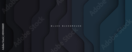 Black modern texture background with blue layers decorative design