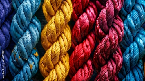 Colorful twisted ropes.