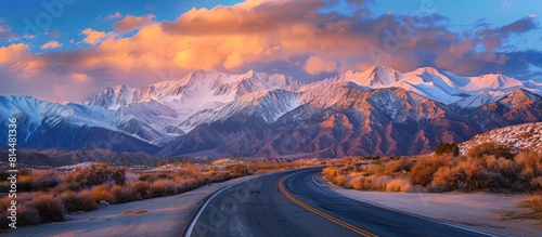 view of the road leading to the mountain