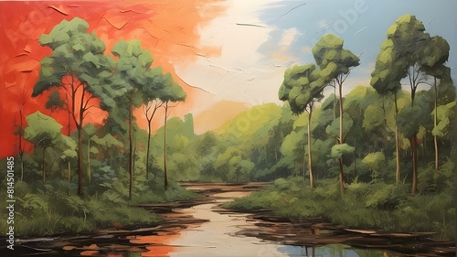 Some abstract paintings depicting outdoor life may have subdued messages about protecting the environment and the value of maintaining natural habitats, encouraging viewers to consider their relations