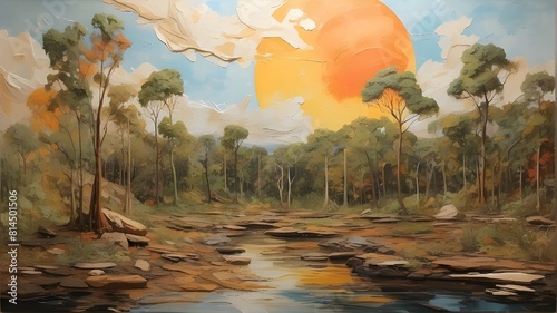 Some abstract paintings depicting outdoor life may have subdued messages about protecting the environment and the value of maintaining natural habitats, encouraging viewers to consider their relations