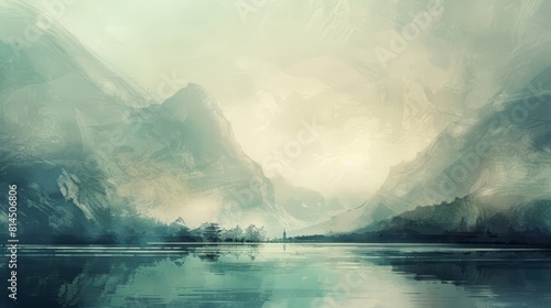 Seamless blending of subdued colors in tranquil scene wallpaper