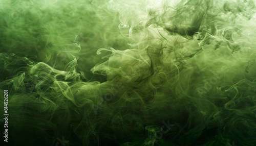 A green smoke-filled background suggesting toxicity and pollution, suitable for themes related to environmental hazards or dramatic presentations.