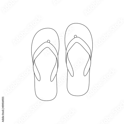 flip flops vector. flip flops isolated in white background. vector sandals