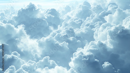 Amazing view of the clouds from above. The bright white clouds are contrasted against the deep blue sky.