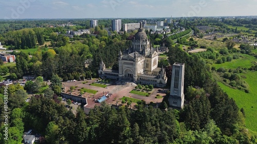 drone photo Saint Theresa basilica Lisieux France Europe