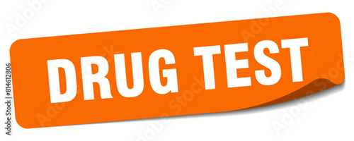drug test sticker. drug test label