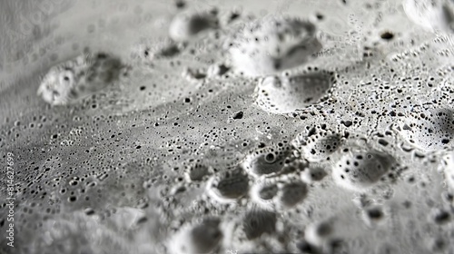 A macro shot of a concrete surface where tiny air bubbles create a porous texture, ideal for background use