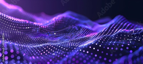 Abstract purple background with hexagon mesh pattern and gradient
