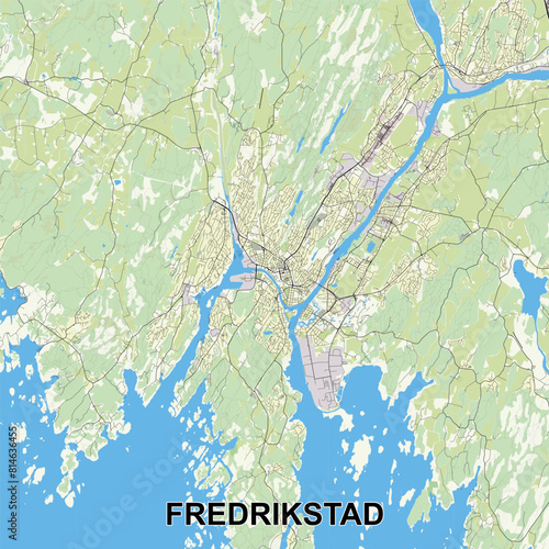 Fredrikstad, Norway map poster art