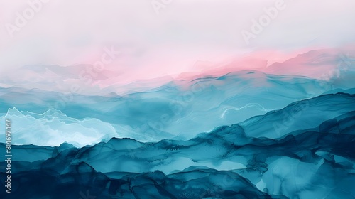 abstract landscape with calming wellness rhythm - emotional balance