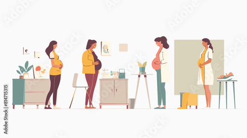 Pregnant women preparing for childbirth at hospital