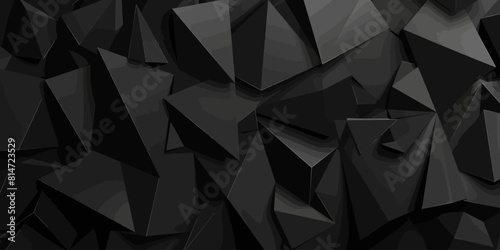 an abstract black background with many triangular shapes
